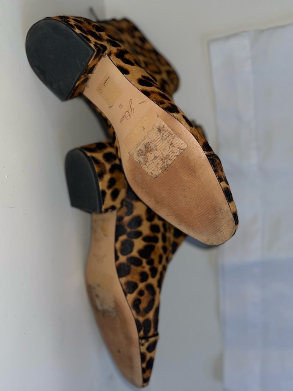 J. Crew Leopard Print Ankle Booties - Tan/Black - Picture 4 of 4